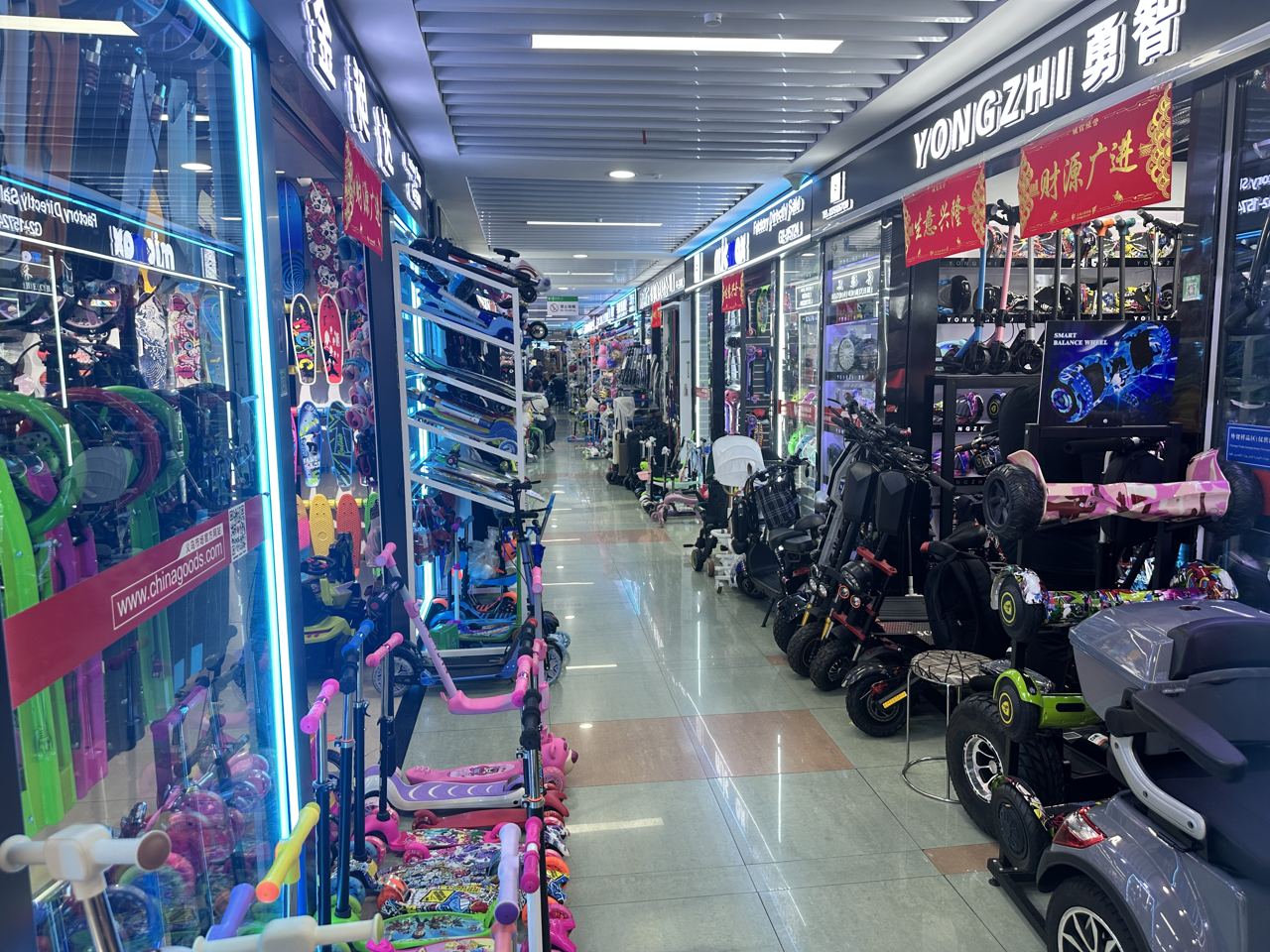 Multi-storey trading halls at Yiwu International Trade City